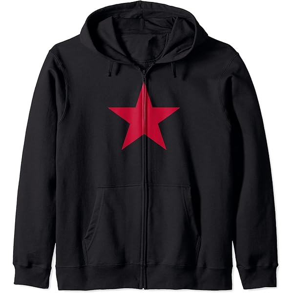 Amazon.com: Red Colored Star on Multiple Colors Zip Hoodie